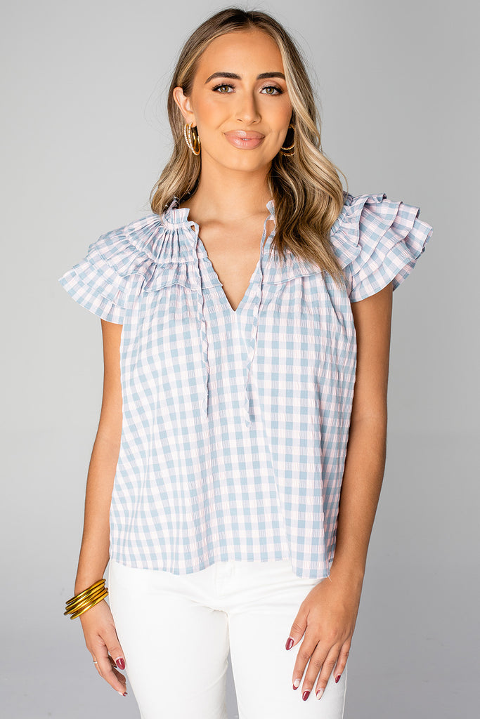 Select Sustainable Wearable Women's Apparel,Women, T-Shirts & Tops, Tank Tops - Clothing Shop OnlineCarla Ruffle Top - Carolina