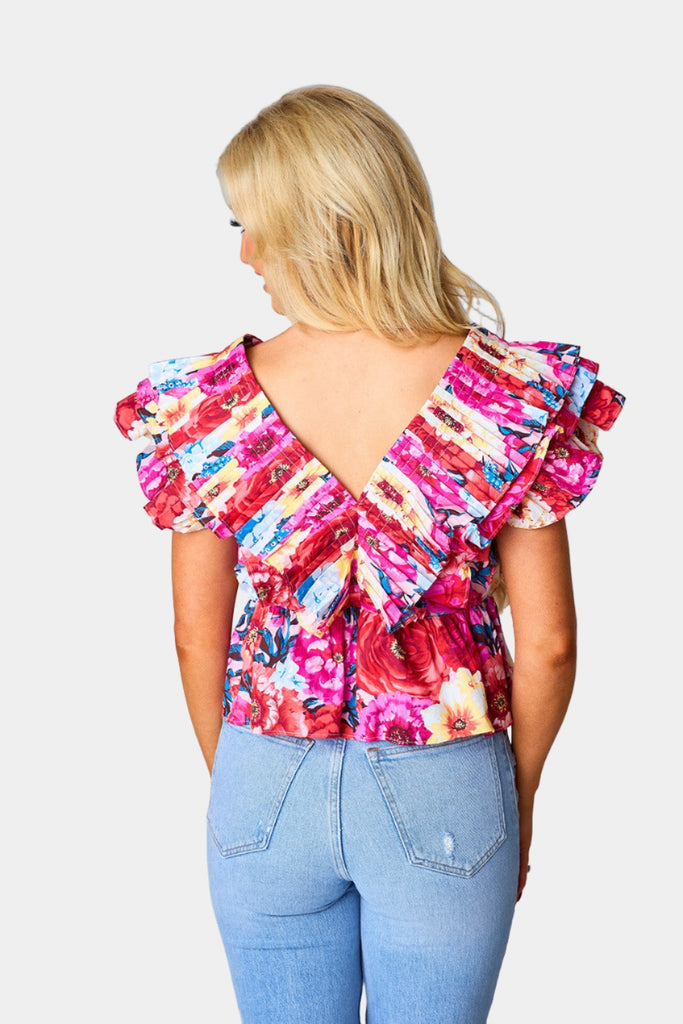 Select Sustainable Wearable Women's Apparel,Women, T-Shirts & Tops, Tank Tops - Clothing Shop OnlineNia Ruffle Pleated Top - Jubilee