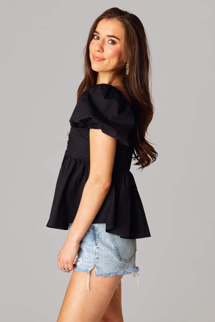 Select Sustainable Wearable Women's Apparel,Women, T-Shirts & Tops, Tank Tops - Clothing Shop OnlineHouston Puff Sleeve Top - Black