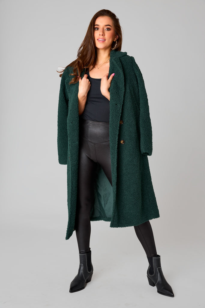 Select Sustainable Wearable Women's Apparel,Women, T-Shirts & Tops, Tank Tops - Clothing Shop OnlineBear Oversized Teddy Faux Fur Coat - Jade