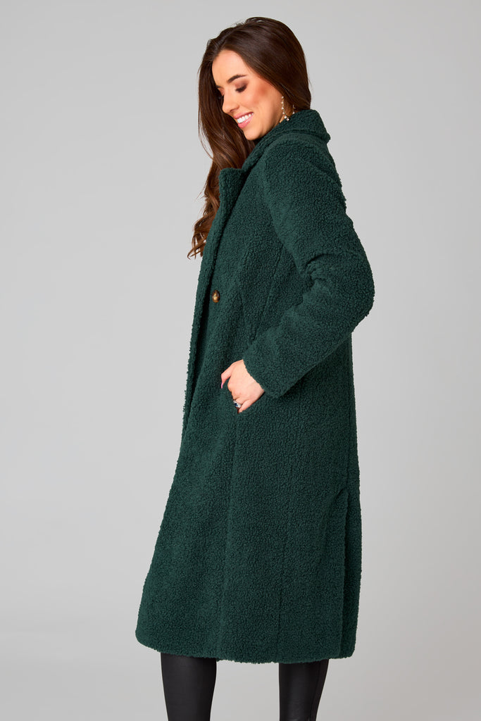 Select Sustainable Wearable Women's Apparel,Women, T-Shirts & Tops, Tank Tops - Clothing Shop OnlineBear Oversized Teddy Faux Fur Coat - Jade