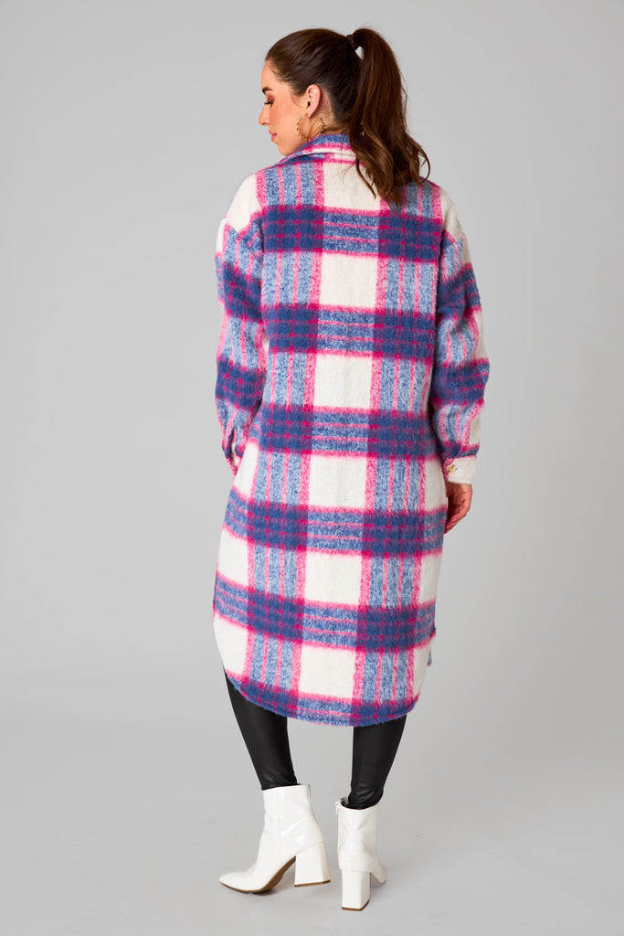 Select Sustainable Wearable Women's Apparel,Women, T-Shirts & Tops, Tank Tops - Clothing Shop OnlineRocky Long Plaid Shacket - Boysenberry