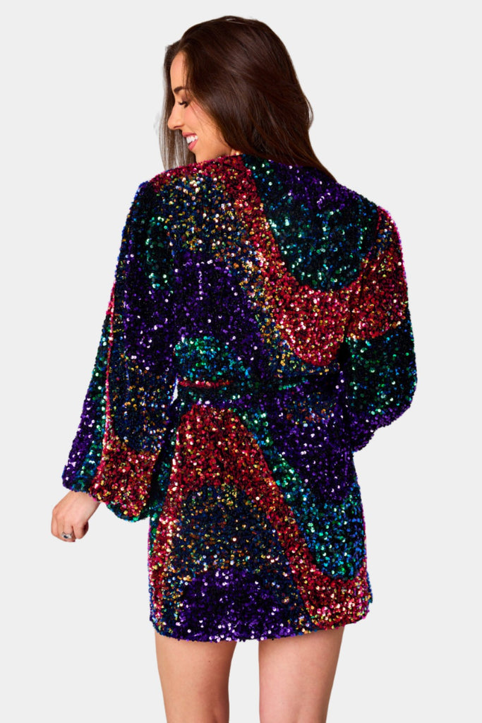 Select Sustainable Wearable Women's Apparel,Women, T-Shirts & Tops, Tank Tops - Clothing Shop OnlineAdeline Sequin Wrap Dress - Party