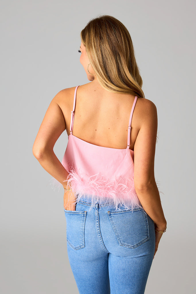 Select Sustainable Wearable Women's Apparel,Women, T-Shirts & Tops, Tank Tops - Clothing Shop OnlineSeraphina Feather Tank Top - Geranium