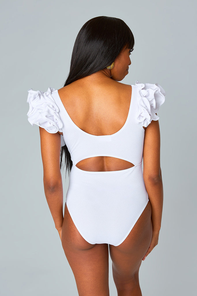 Select Sustainable Wearable Women's Apparel,Women, T-Shirts & Tops, Tank Tops - Clothing Shop OnlineJamie Cut Out Front One-Piece - White