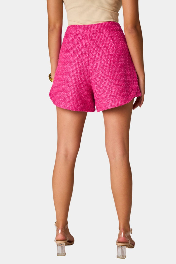 Select Sustainable Wearable Women's Apparel,Women, T-Shirts & Tops, Tank Tops - Clothing Shop OnlineMae Tweed High-Waisted Shorts - Hot Pink