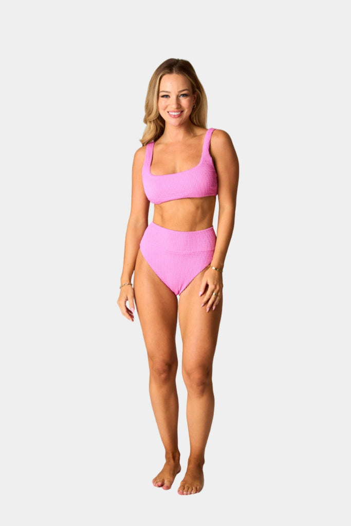 Select Sustainable Wearable Women's Apparel,Women, T-Shirts & Tops, Tank Tops - Clothing Shop OnlineOra Scoop Neck High Waisted Bikini - Pepto Pink