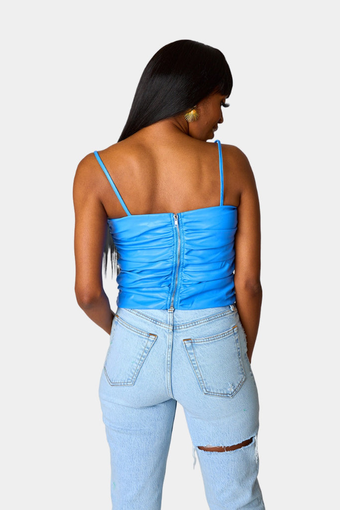 Select Sustainable Wearable Women's Apparel,Women, T-Shirts & Tops, Tank Tops - Clothing Shop OnlineJolee Vegan Leather Tank Top - Regatta