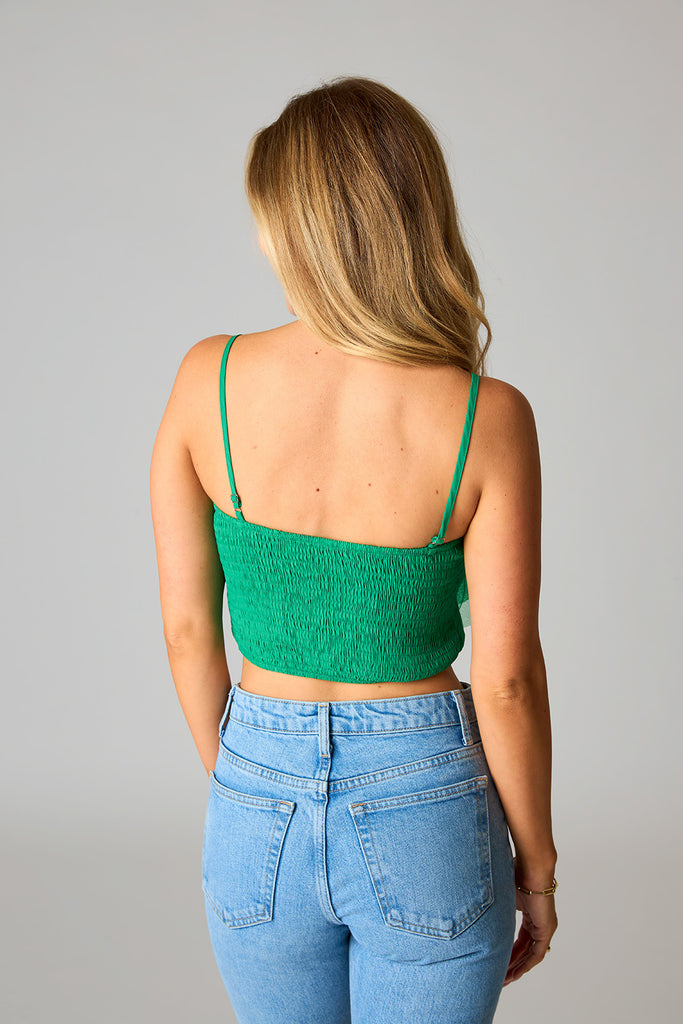 Select Sustainable Wearable Women's Apparel,Women, T-Shirts & Tops, Tank Tops - Clothing Shop OnlinePetal Flower Applique Tank Top - Spruce