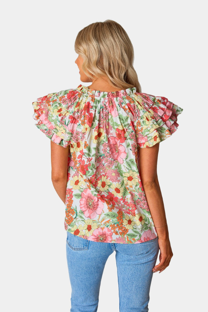 Select Sustainable Wearable Women's Apparel,Women, T-Shirts & Tops, Tank Tops - Clothing Shop OnlineCarla Ruffle Eyelet Top - Whimsy
