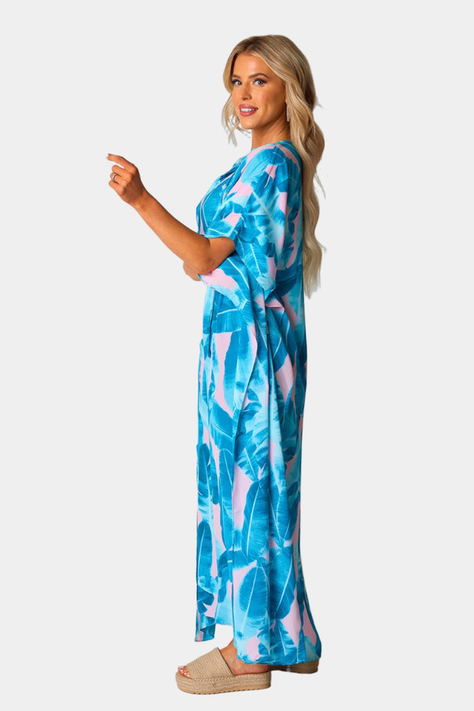 Select Sustainable Wearable Women's Apparel,Women, T-Shirts & Tops, Tank Tops - Clothing Shop OnlineMiller Caftan Maxi Dress - Tahiti