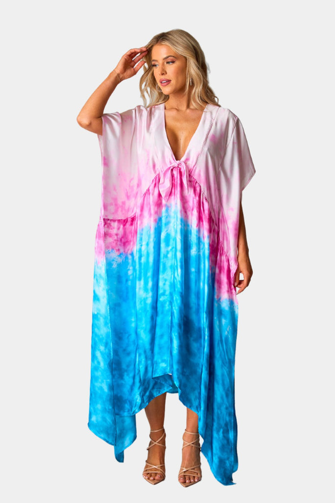 Select Sustainable Wearable Women's Apparel,Women, T-Shirts & Tops, Tank Tops - Clothing Shop OnlineMamie Caftan Maxi Dress - Shoreline