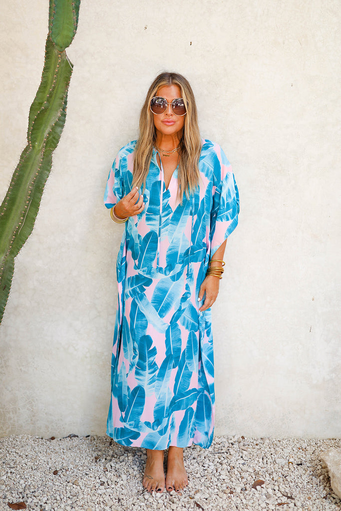 Select Sustainable Wearable Women's Apparel,Women, T-Shirts & Tops, Tank Tops - Clothing Shop OnlineMiller Caftan Maxi Dress - Tahiti