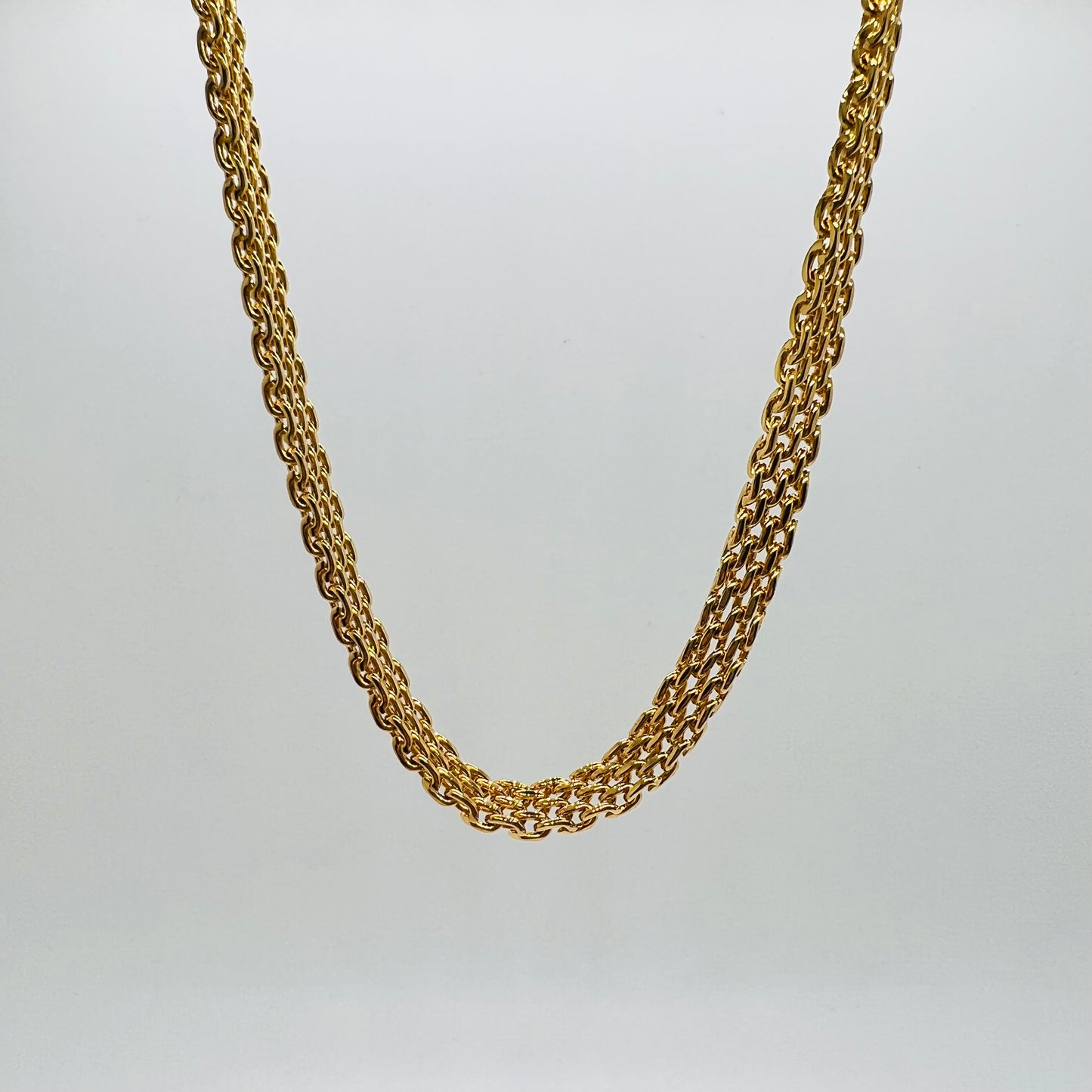 Collana acciaio dorata Bob