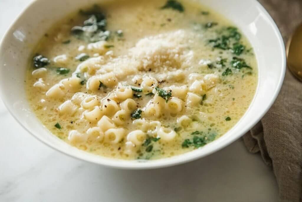 Pasta and Parmesan Soup