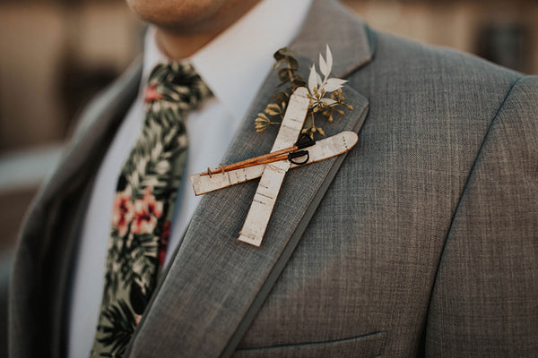 Calla Blue Floral Boutonniere 