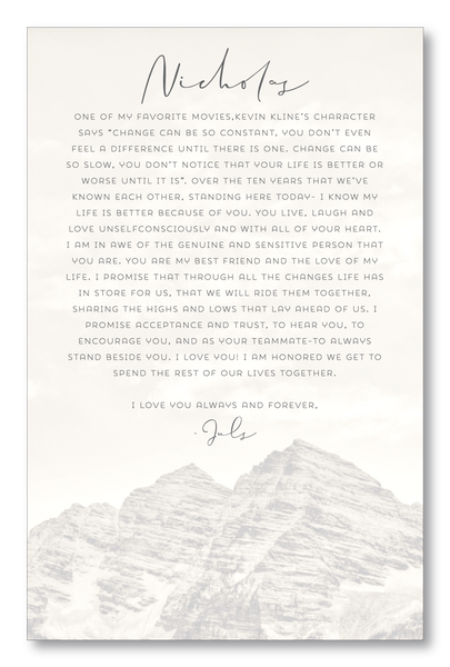 Lucky Onion Aspen Mountain Virtual Elopement Wedding Vows