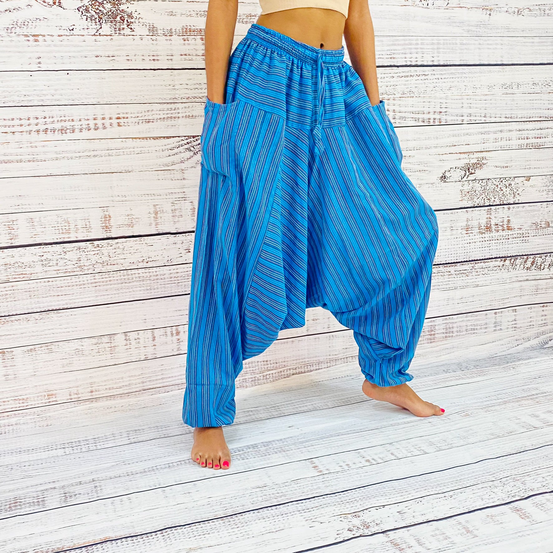 SnS Pure Cotton Aladdin Harem Dhoti Pant for Girls and Women 