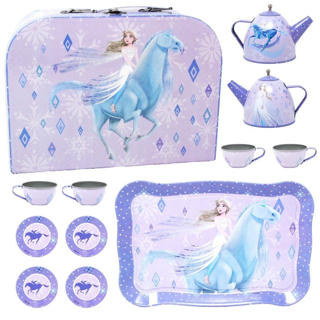 frozen tin tea set