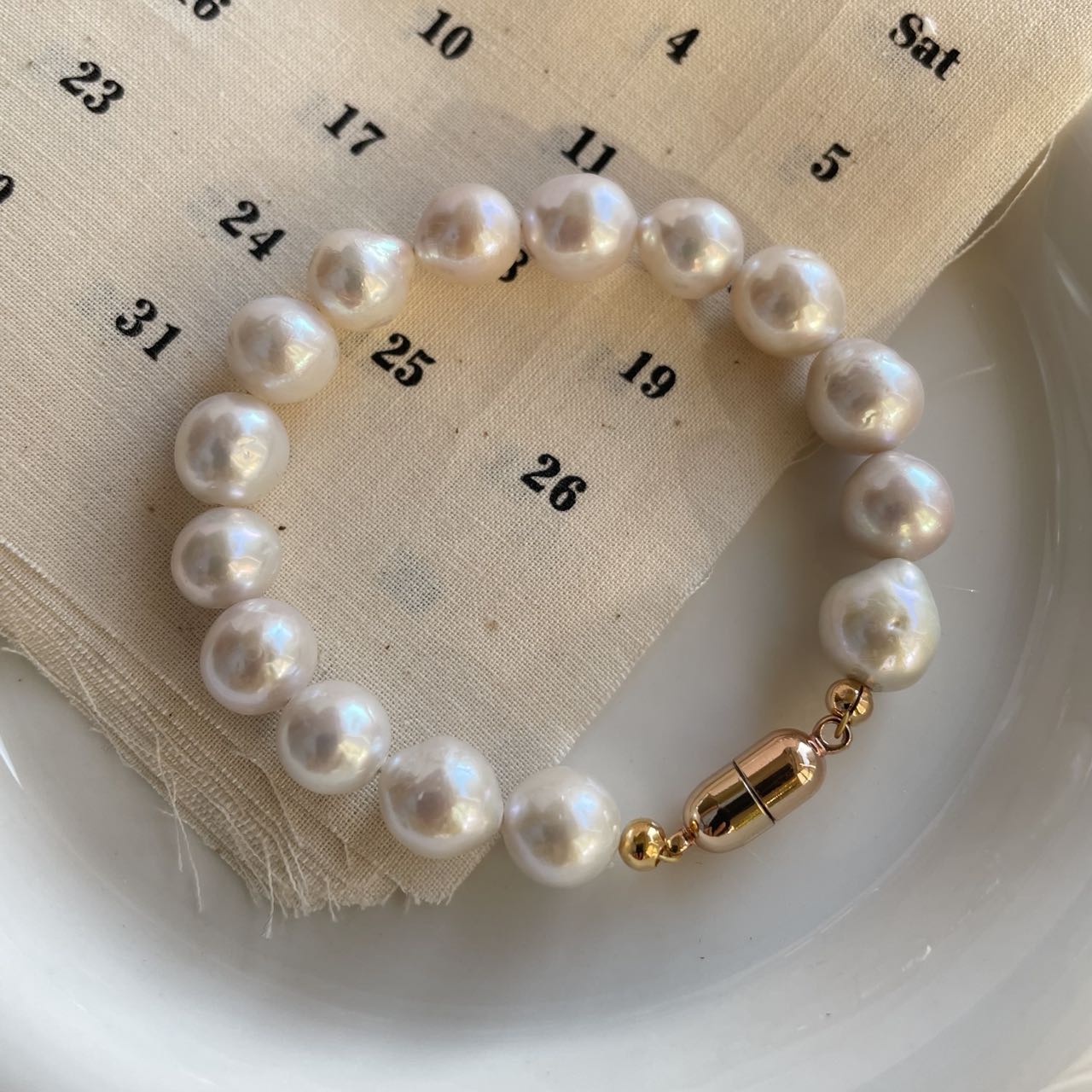 未使用】IRIS47 baroque pearl bracelet-