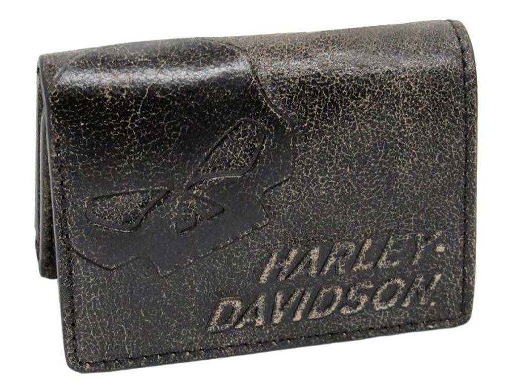 Harley-Davidson Men's Tri-Fold Skull Wallet Leather BM2647L- – CYBER CAFE DAMARIS
