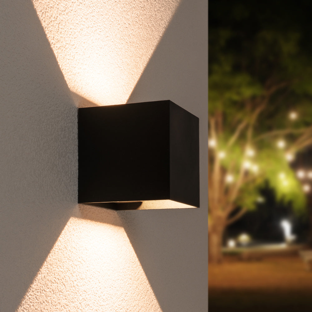 Minimaliseren wasserette Primitief LED® wandlamp Up & Down batterij zwart – Lily Comfy