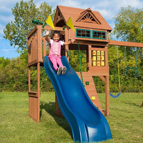 little tyke swing and slide set