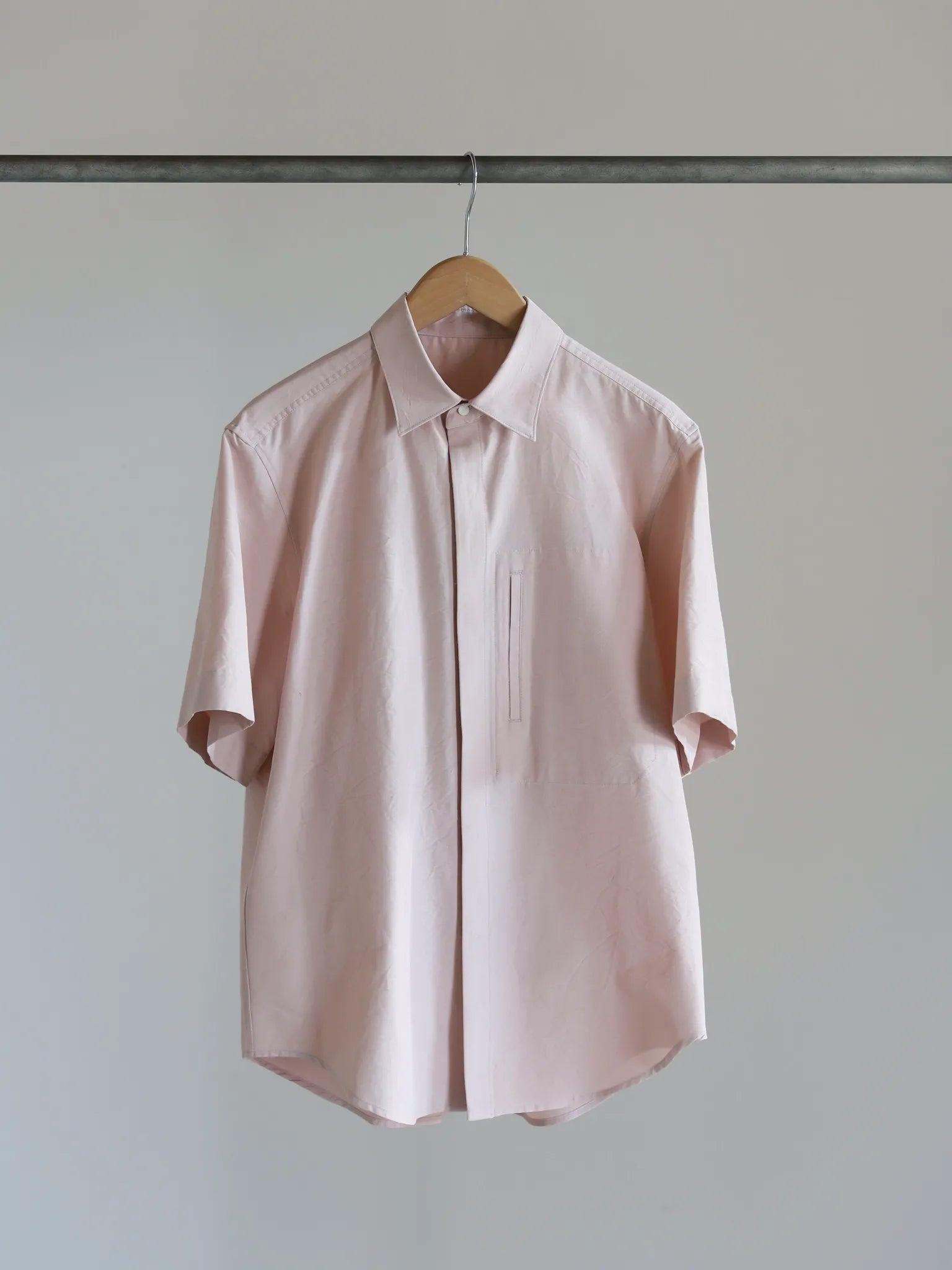 IRENISA - FLY FRONT SHORT-SLEEVED SHIRT LIGHT PINK - CASANOVA&