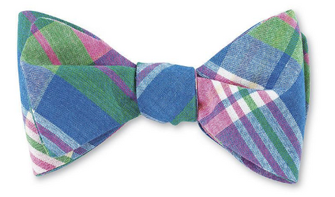 Easter Bow Tie in Blue, Green and Pink