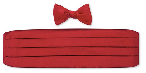 Red cummerbund set