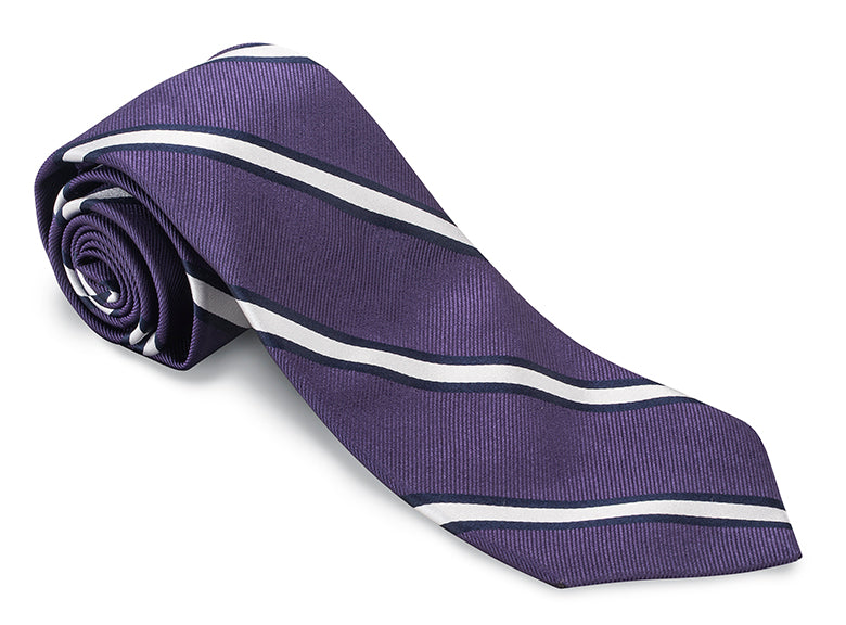 Purple Butler Stripes Necktie - F4912