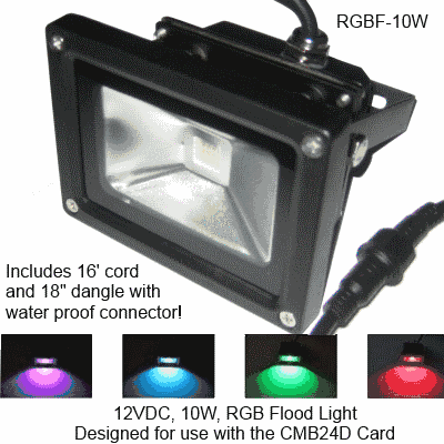 Grondwet web Wortel RGB Flood - 10 watts | Light-O-Rama