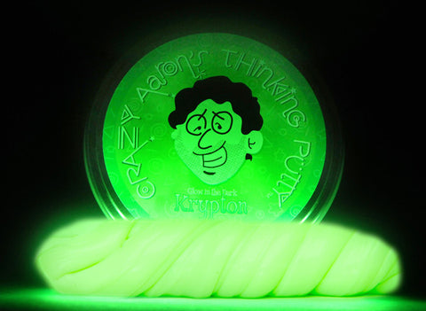 2" Krypton- Glow in the Dark- Crazy Aaron's Thinking Putty