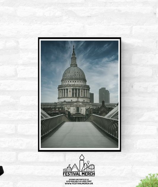 4 Unique Prints St Pauls Cathedral London Premium Print - Living room home decor - Black and white and colour  - A4 A3 A2  - Festival Merch