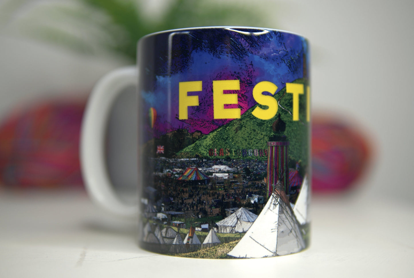 11oz Glastonbury Festival Mug - Day Time Theme Cup - Parklife download reading and leeds fest Creamfields sound city cup - Festival Merch