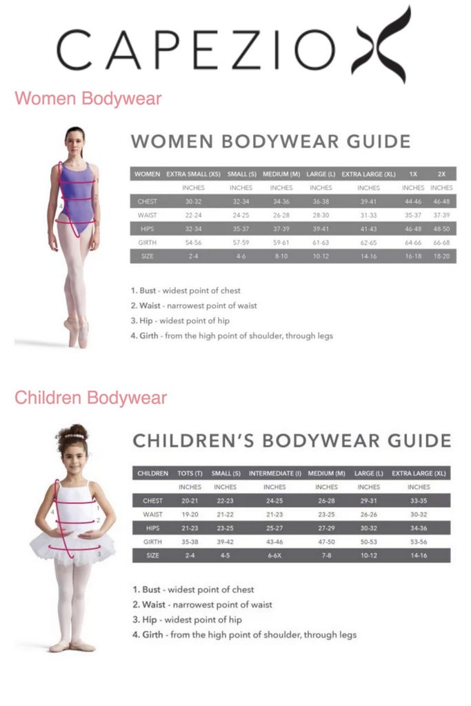 Capezio Sizing Chart