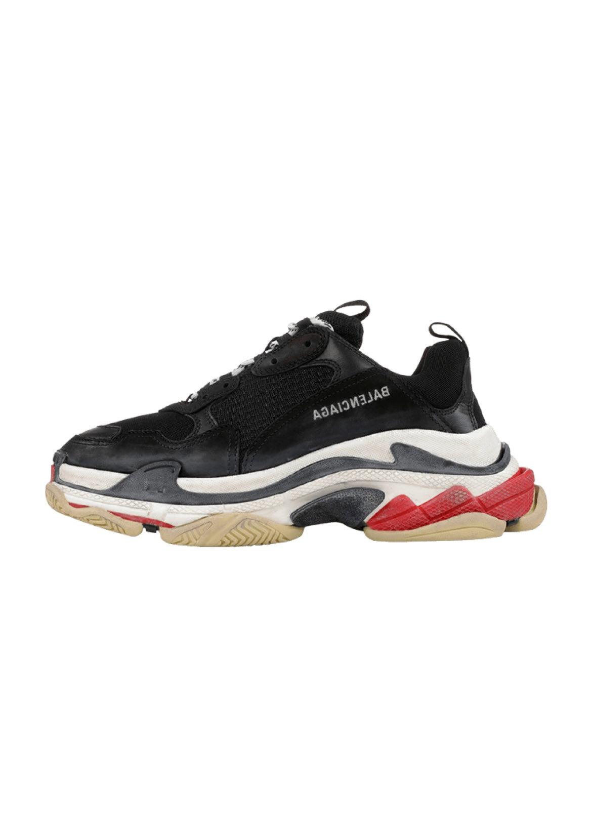 balenciaga shoes black red