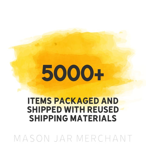 5000+ items packaged and shipped with reused shipping materials