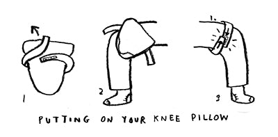 How to put on a knee pillow