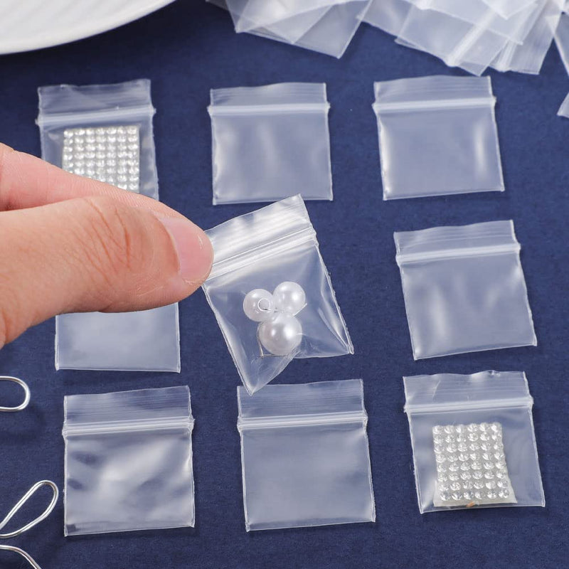 500 1x1 2MIL Reclosable Resealable Clear Ziplock Plastic Bags 1" x 1" 