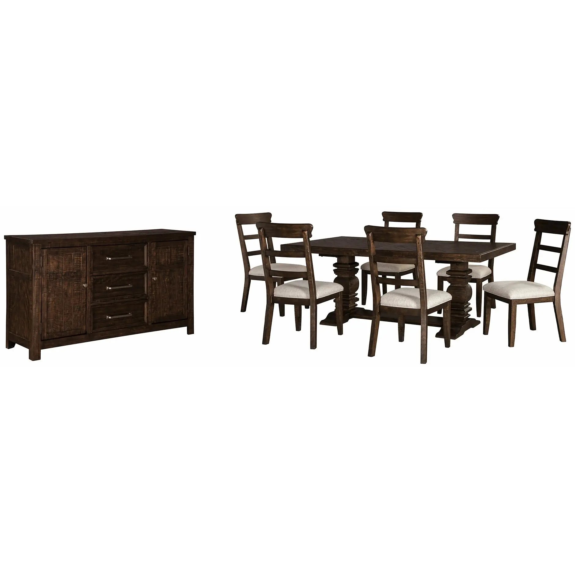 dresbar dining table and 6 chairs