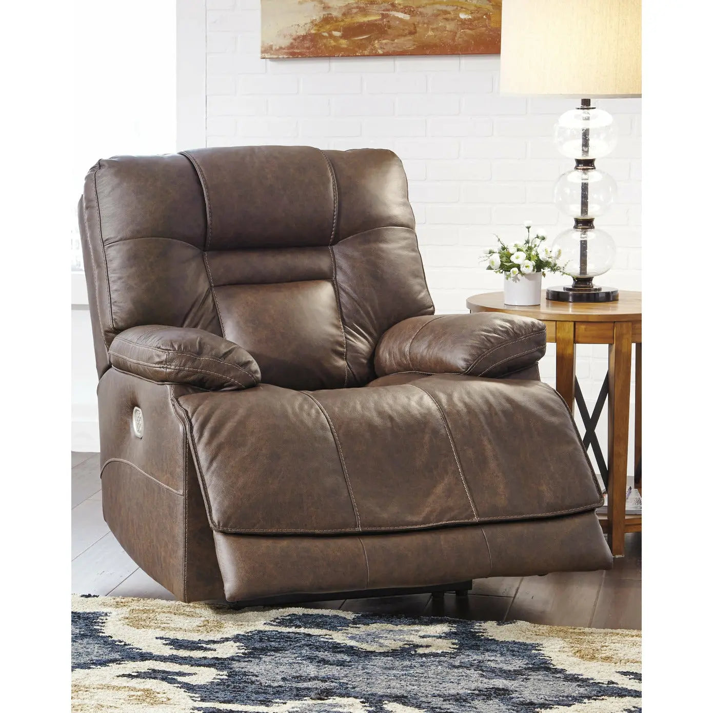 ashley furniture leather club chair