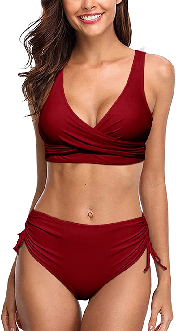 Bikini Rojo Piezas Halter | Estética Brasileña – BR Aesthetics