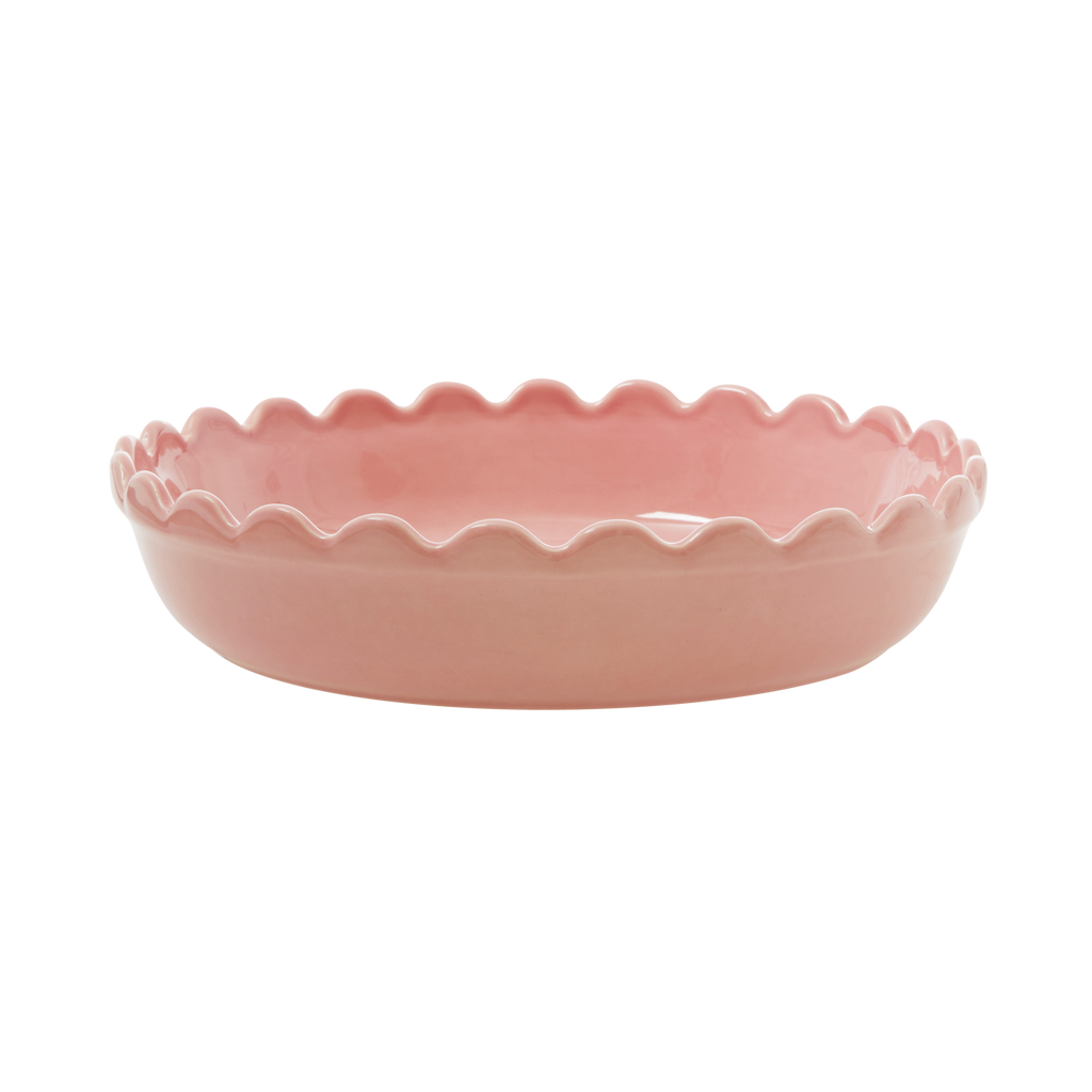 Uitrusting Treble Beoefend Keramische ovenschaal taartvorm - small - soft pink | RICE – de inKijk
