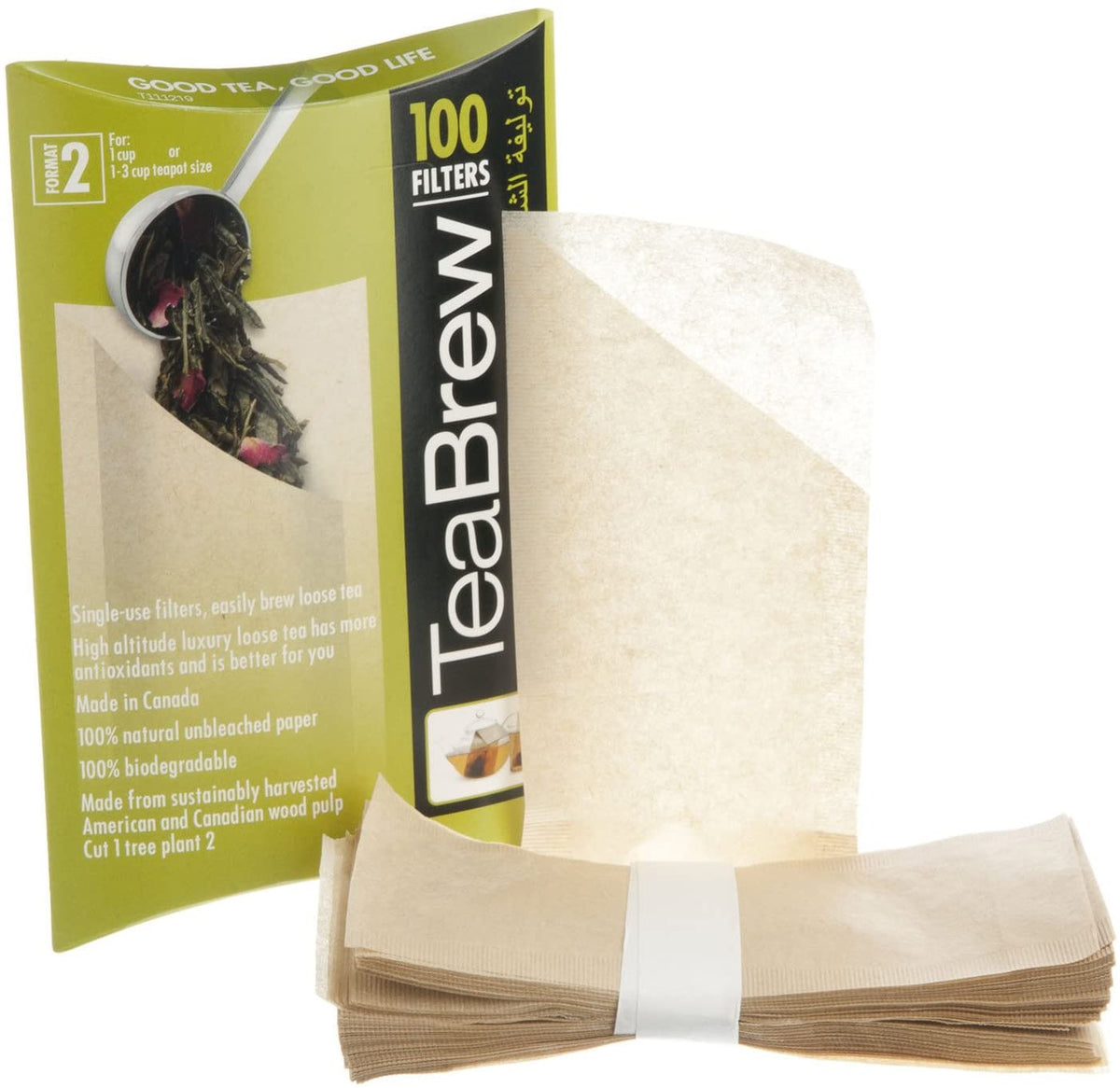 TeaBrew Paper Tea Filters: 100% Natural Unbleached