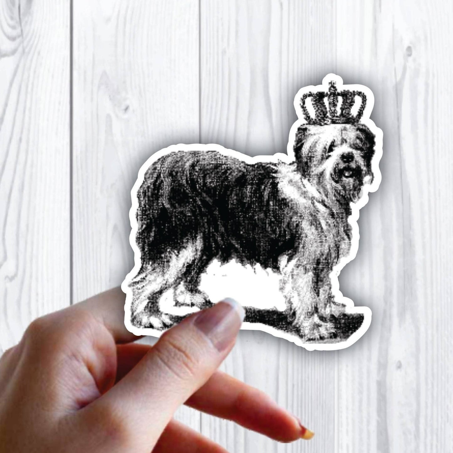 Old English Sheep Dog Crown Sticker