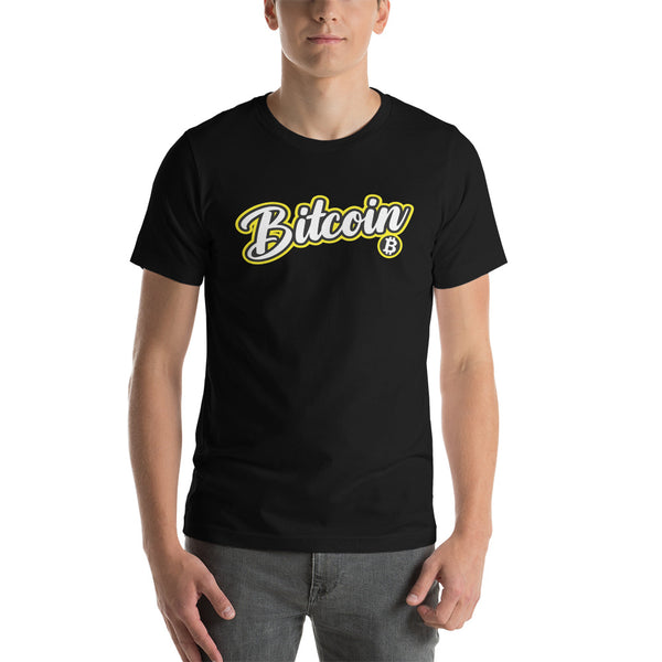 Eggplant Crypto Shirt Bitcoin Short-Sleeve Unisex T-Shirt Buy Bitcoin T-Shirt 100% Cotton
