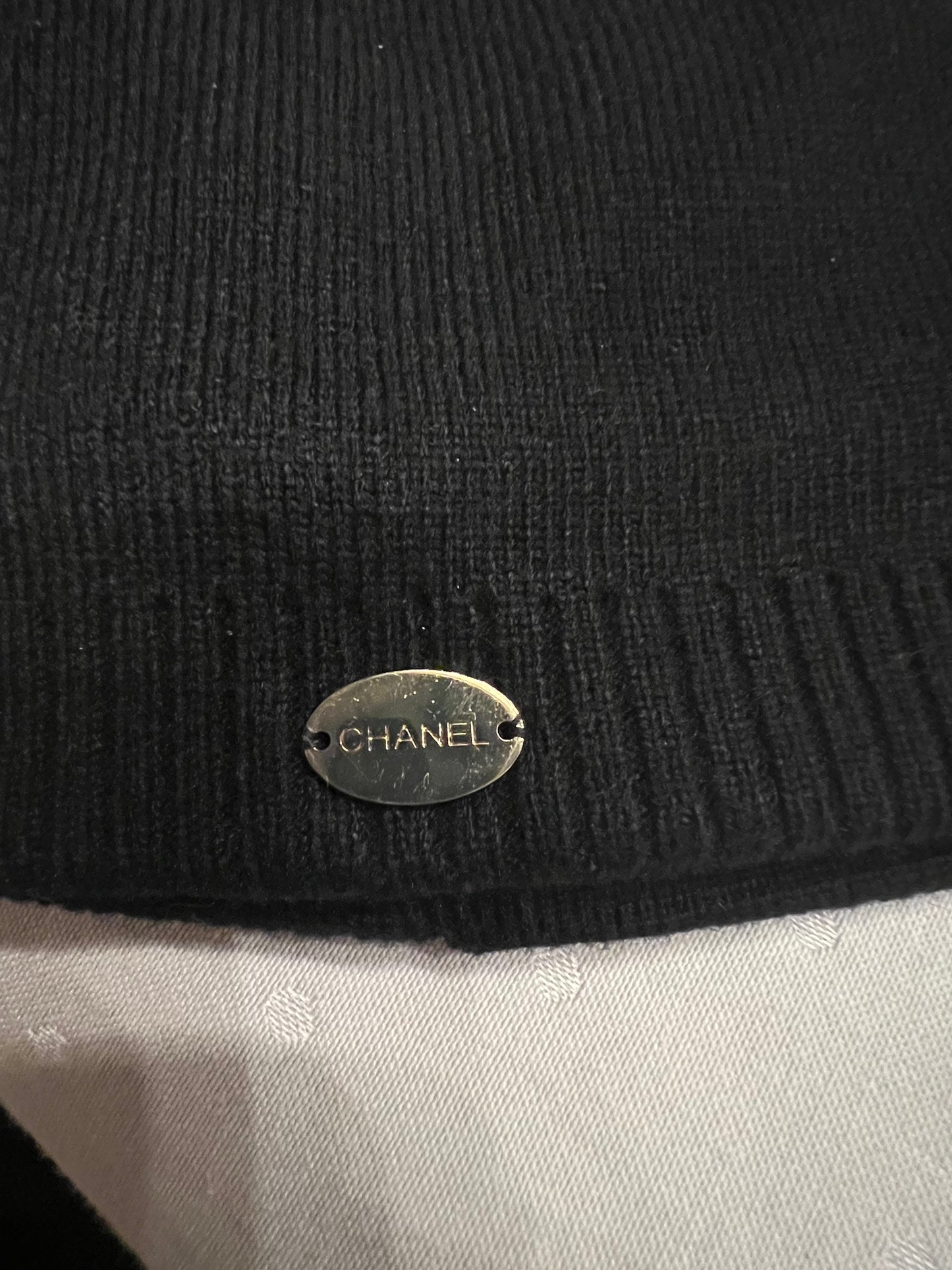 Black Fleece Lined Beanie w/ Repurposed Tag