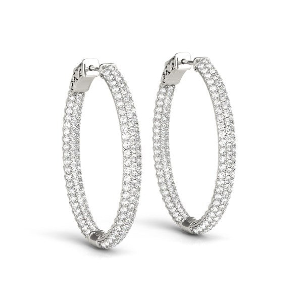 double sided diamond hoop earrings