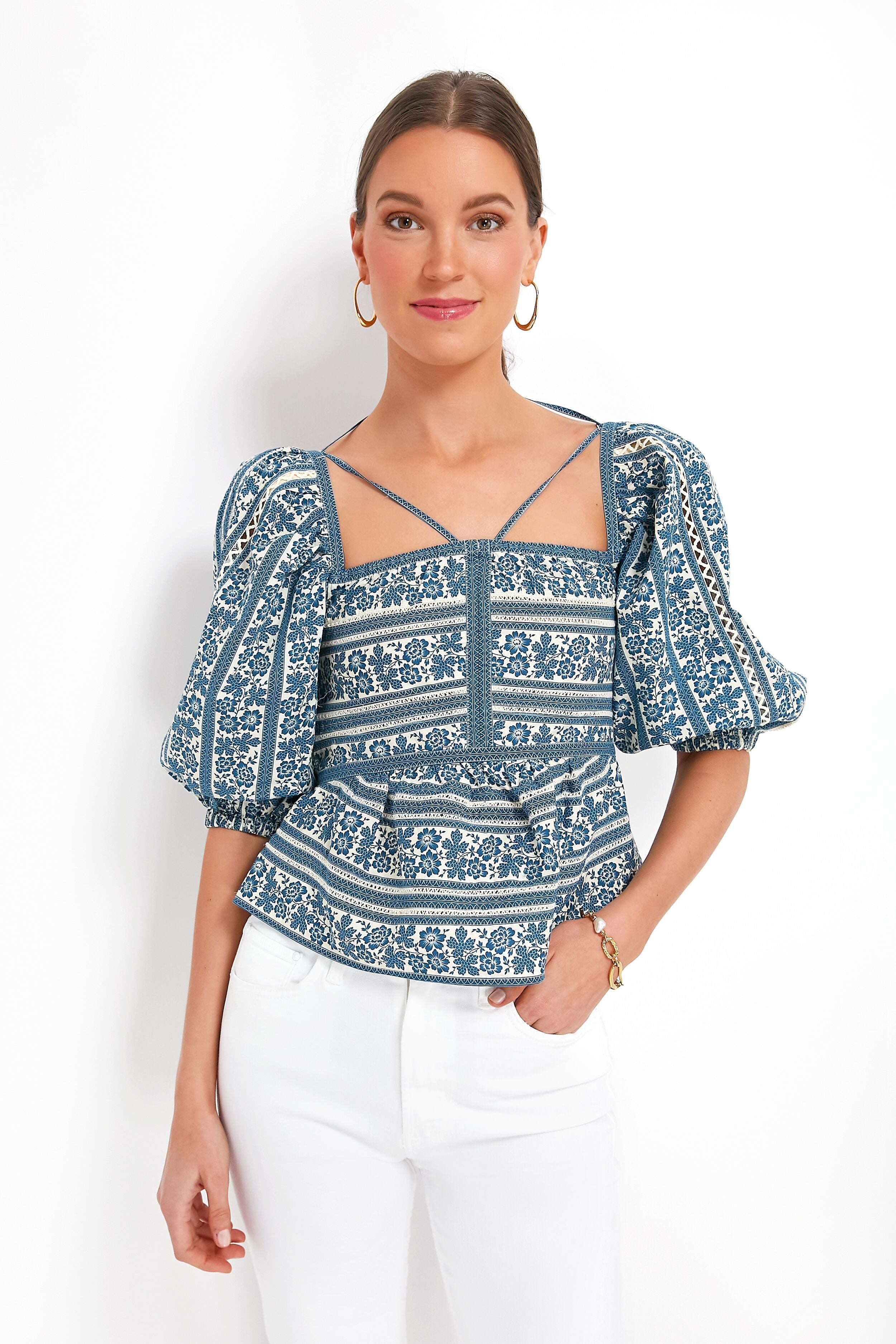 Multi Arlo Print Puff Sleeve Top | Sea New York | Tuckernuck